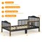 Classic Design Kids Wood Bed Frame with Two Side Safety Guardrails